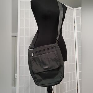 Baggallini Gray Travel Bag with Adjustable Strap and Modern Design